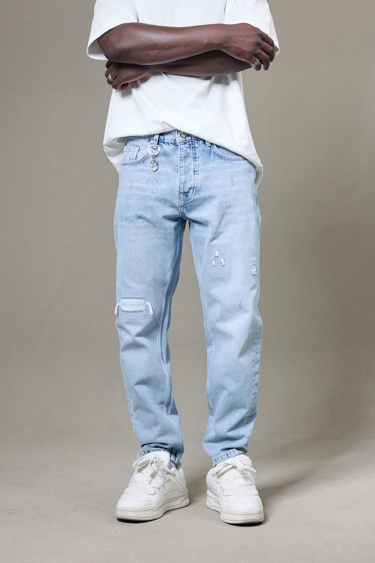 YIRTIK DETAYLI BOYFRİEND PANTOLON 5184
