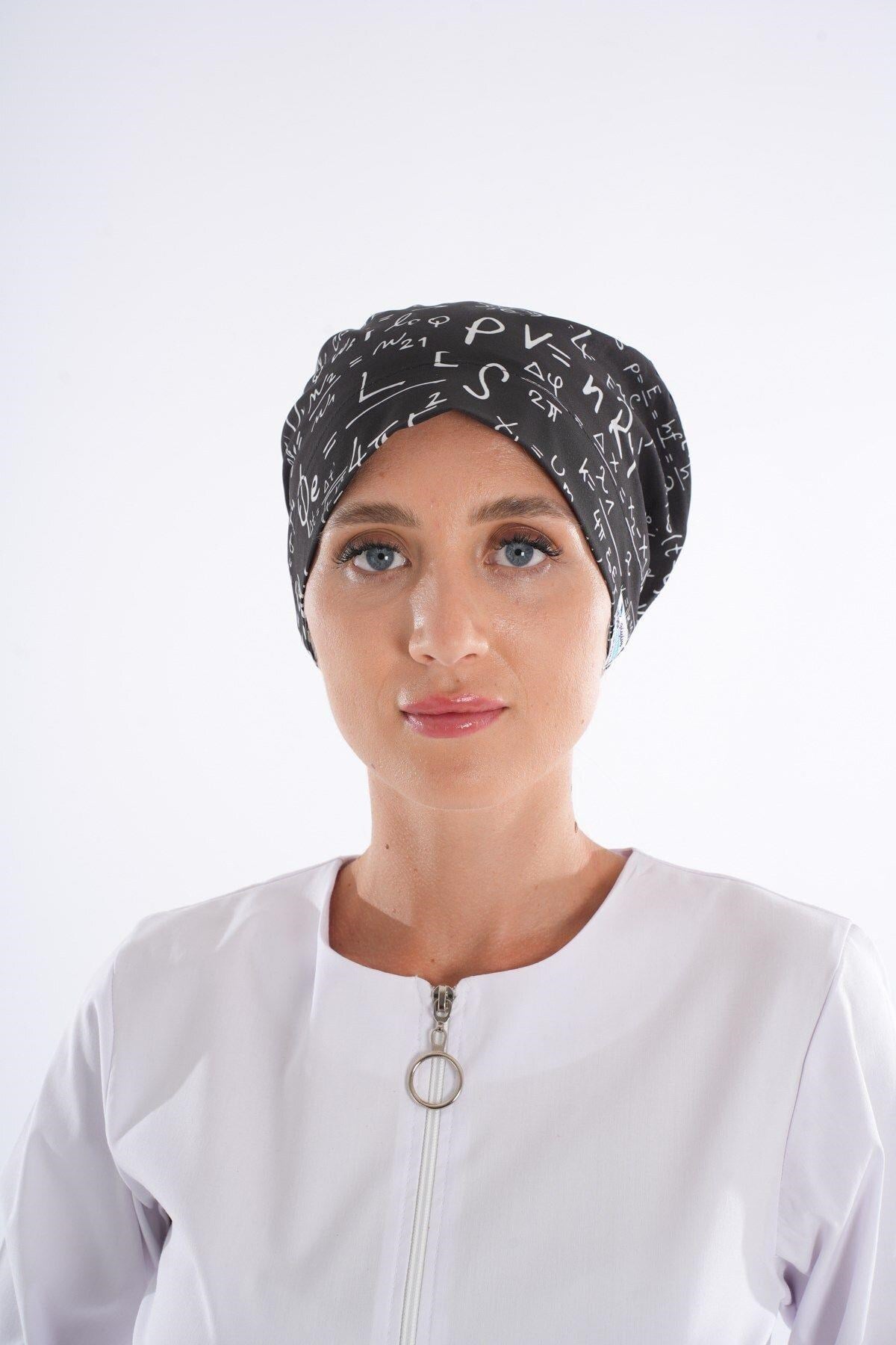 Formül Desenli Tesettür Doktor Hemşire Hastane Aşçı Cerrahi Bone-Nur Medikal Giyim