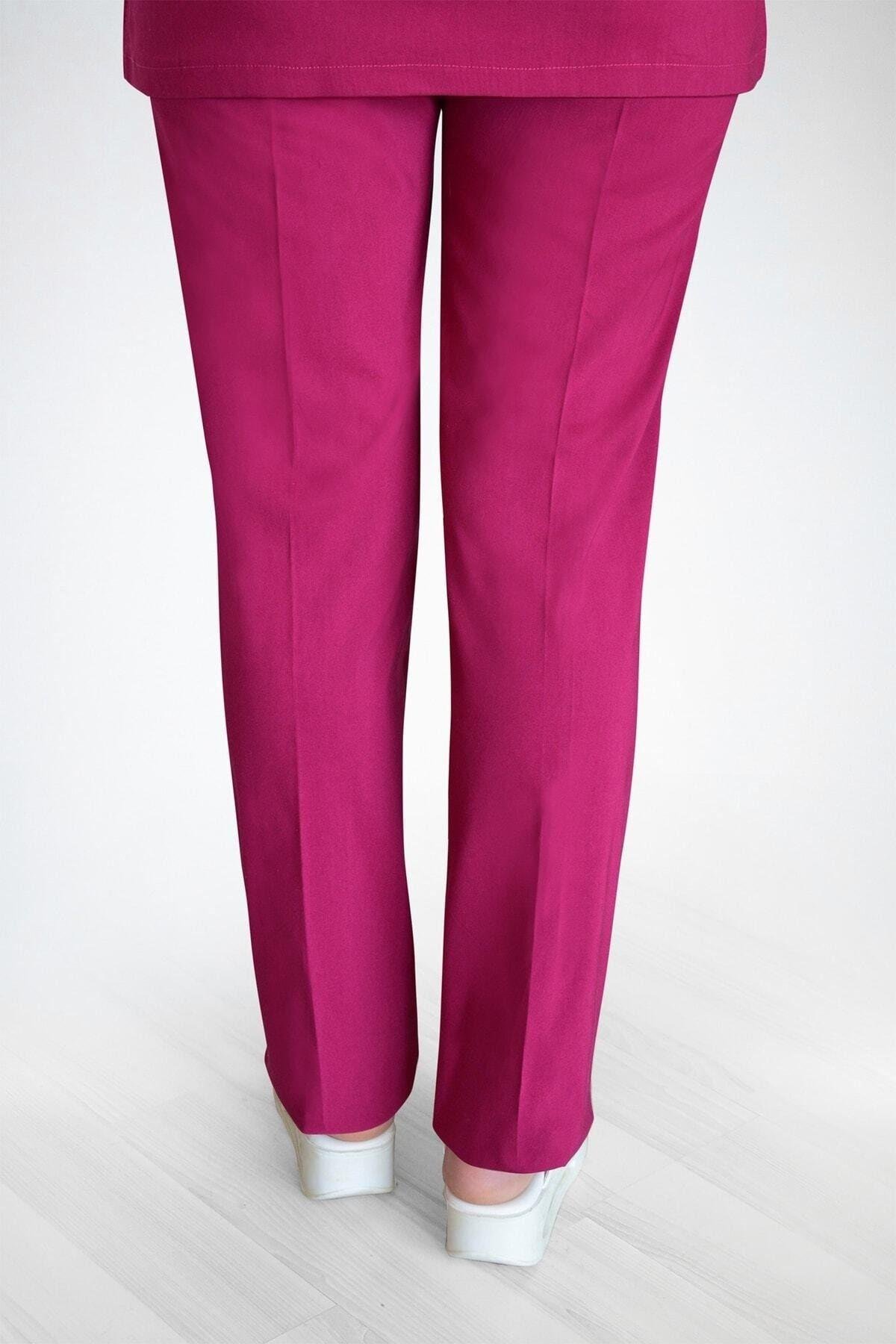 Pembe Likralı Pantolon-Nur Medikal Giyim