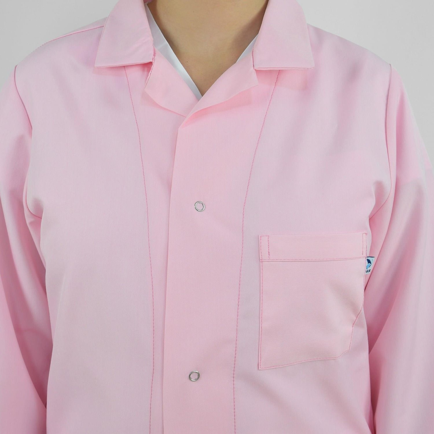 Vizit Önlük, Klasik Yaka Pembe Doktor, Hemşire, Laborant, Eczacı Önlüğü-Nur Medikal Giyim