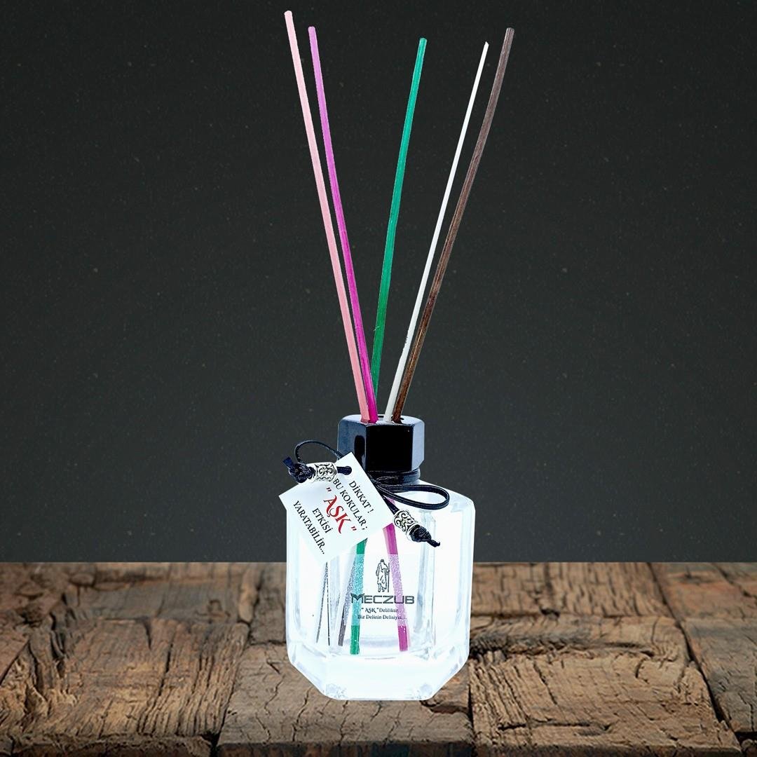 120 ml Köşeli Bambu Çubuklu Oda Kokuları Reed Diffuser Oda Parfümü Ortam Kokusu