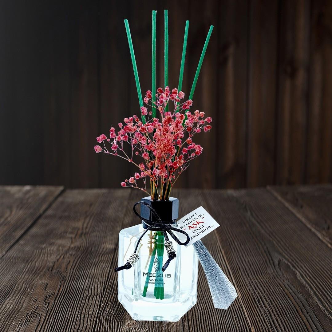 120 ml Köşeli Bambu Çubuklu Oda Kokuları Reed Diffuser Oda Parfümü Ortam Kokusu