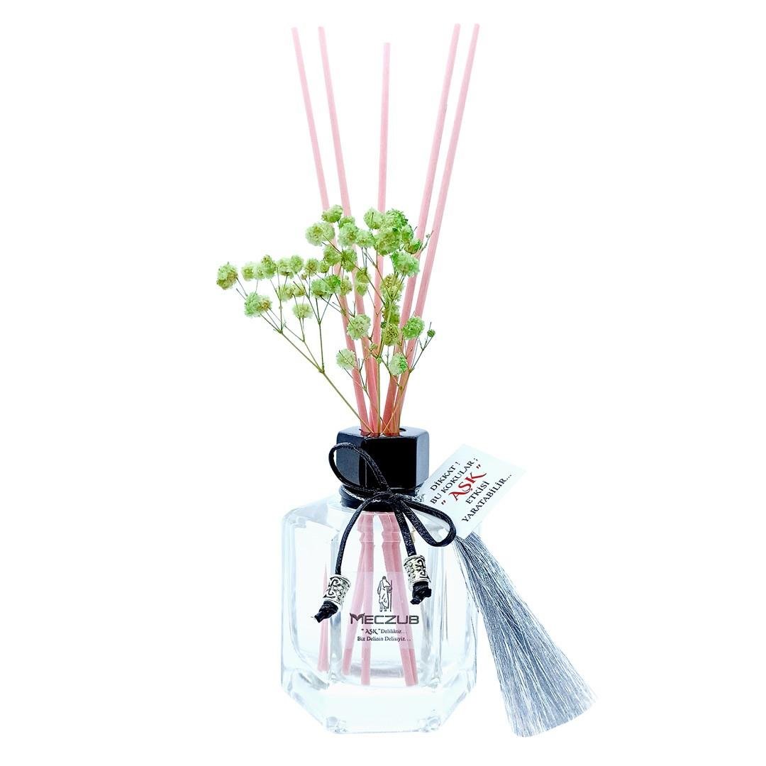 120 ml Köşeli Bambu Çubuklu Oda Kokuları Reed Diffuser Oda Parfümü Ortam Kokusu