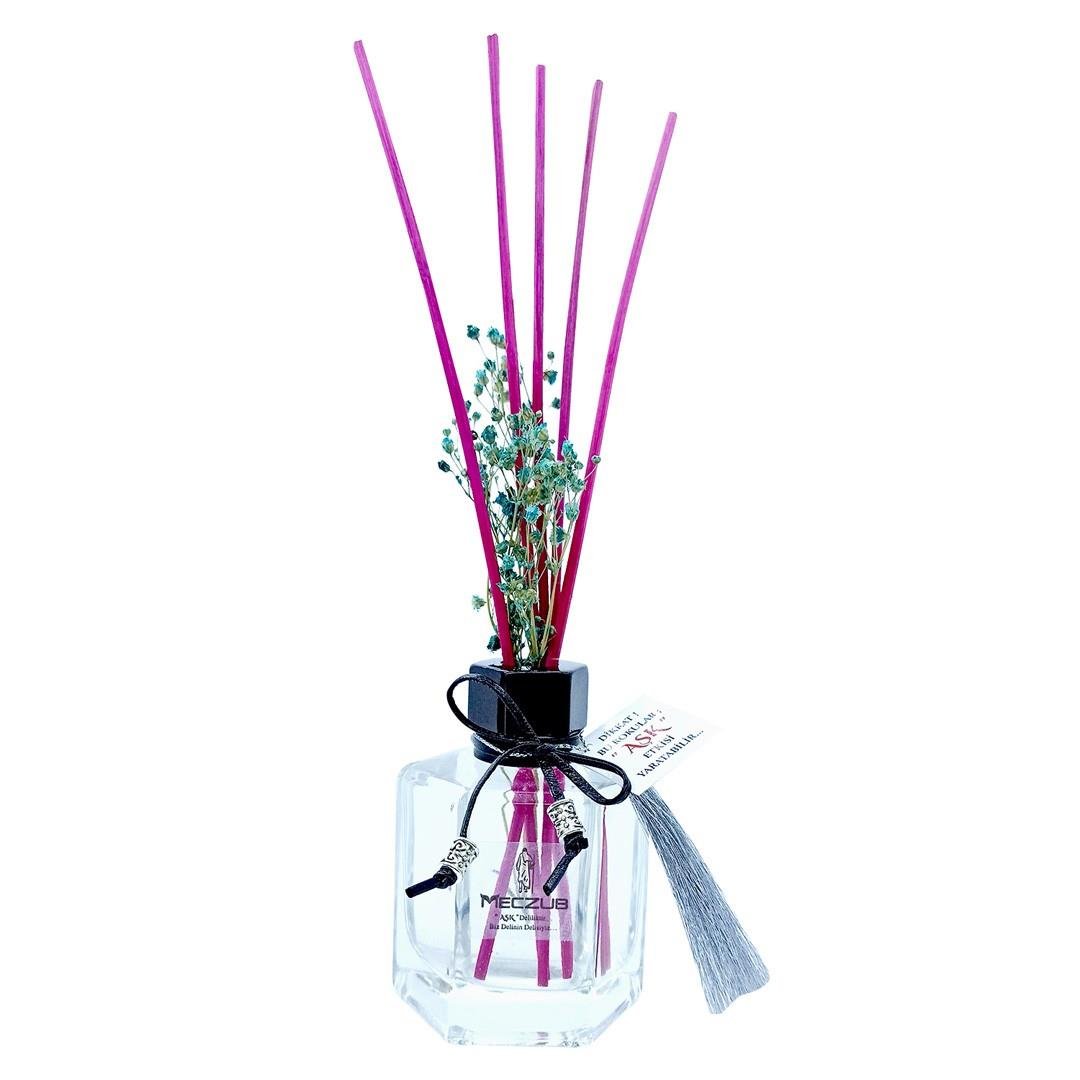 120 ml Köşeli Bambu Çubuklu Oda Kokuları Reed Diffuser Oda Parfümü Ortam Kokusu