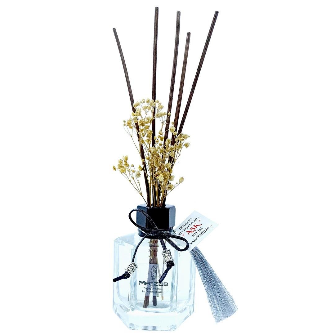 120 ml Köşeli Bambu Çubuklu Oda Kokuları Reed Diffuser Oda Parfümü Ortam Kokusu