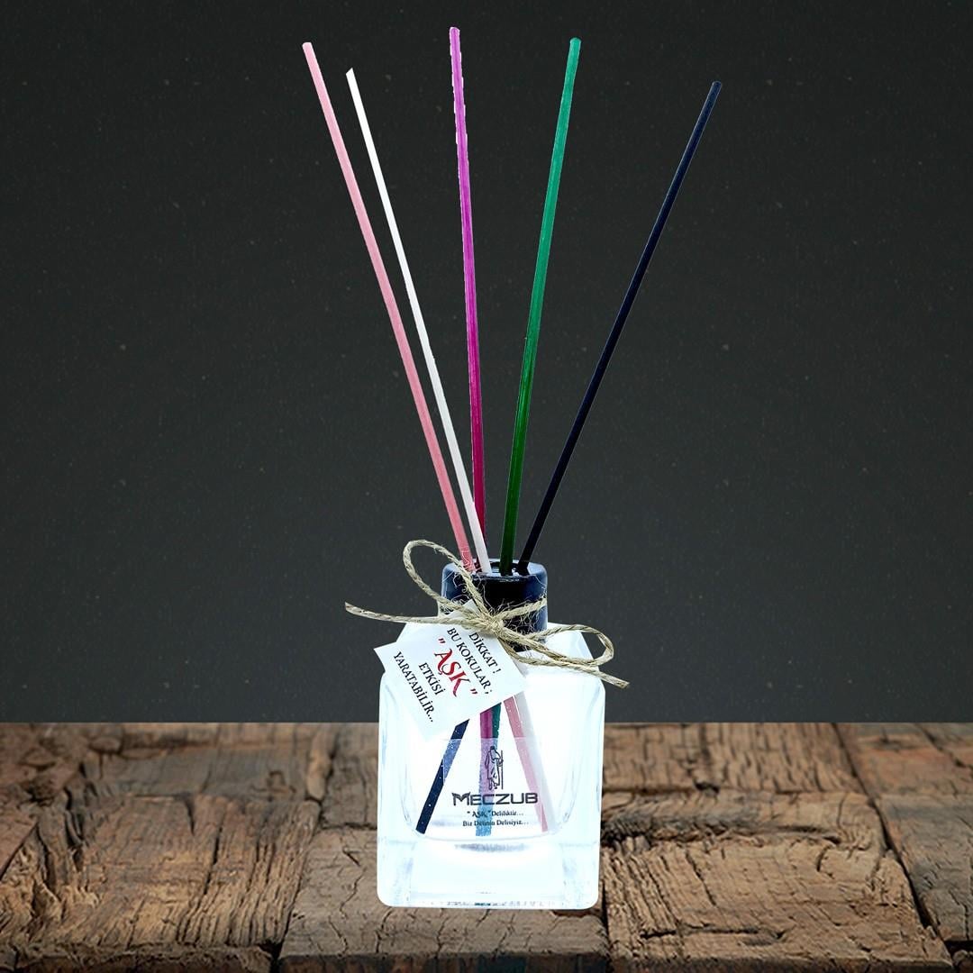 120 ml Küp Bambu Çubuklu Oda Kokuları Reed Diffuser Oda Parfümü Ortam Kokusu