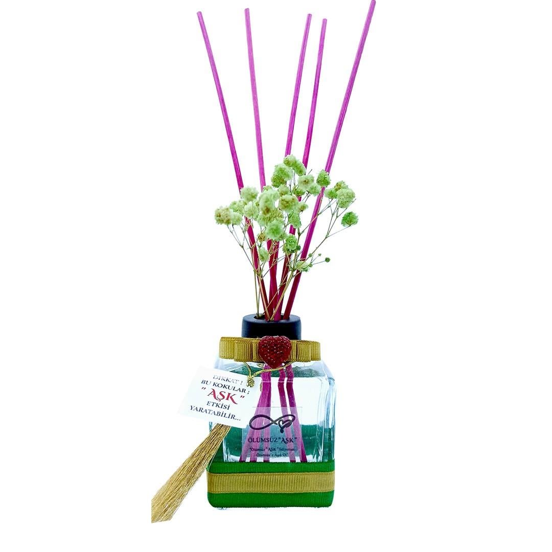 120 ml Küp Bambu Çubuklu Oda Kokuları Reed Diffuser Oda Parfümü Ortam Kokusu