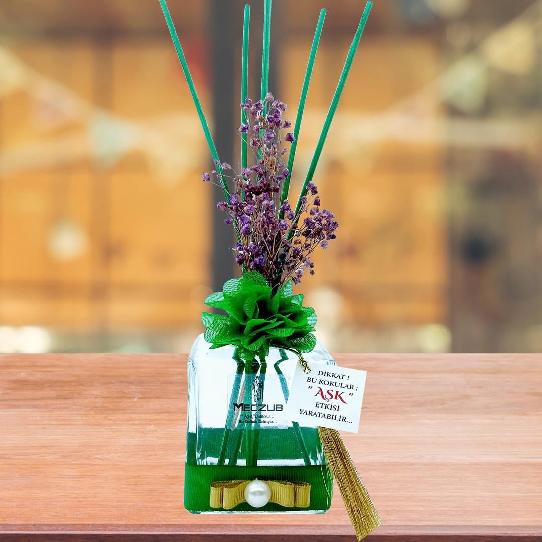 200 ml Küp Bambu Çubuklu Oda Kokuları Reed Diffuser Oda Parfümü Ortam Kokusu