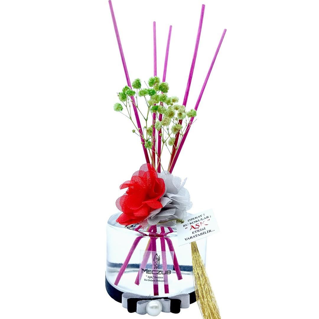 200 ml Silindir Bambu Çubuklu Oda Kokuları Reed Diffuser Oda Parfümü Ortam Kokusu