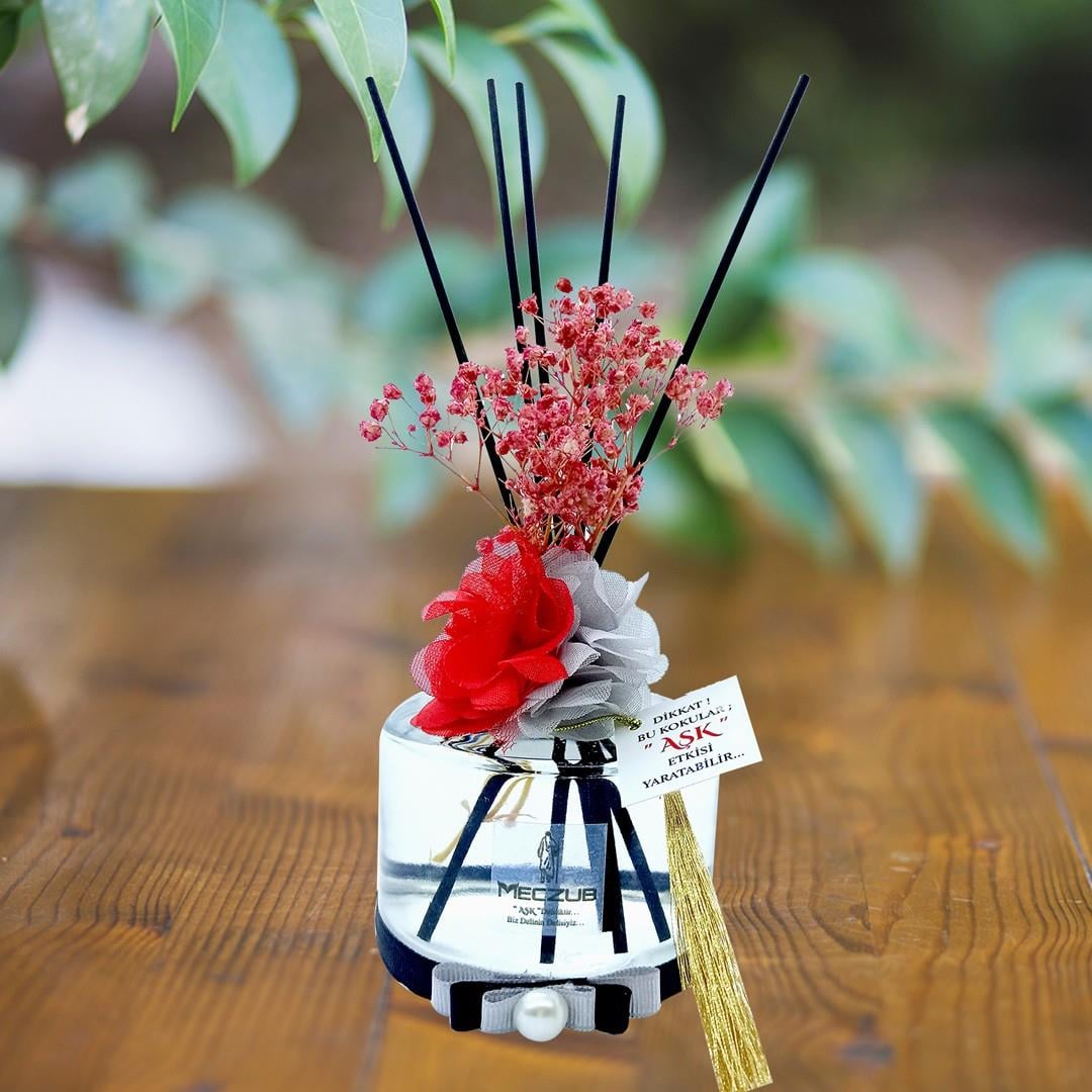 200 ml Silindir Bambu Çubuklu Oda Kokuları Reed Diffuser Oda Parfümü Ortam Kokusu