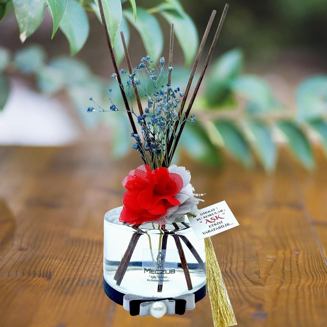 200 ml Silindir Bambu Çubuklu Oda Kokuları Reed Diffuser Oda Parfümü Ortam Kokusu