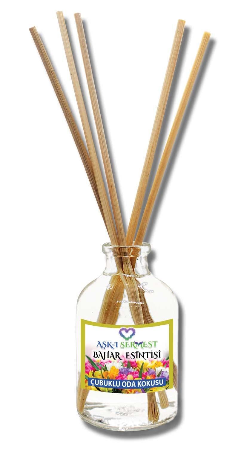 50 ml Silindir Bambu Çubuklu Oda Kokuları Reed Diffuser Oda Parfümü Ortam Kokusu