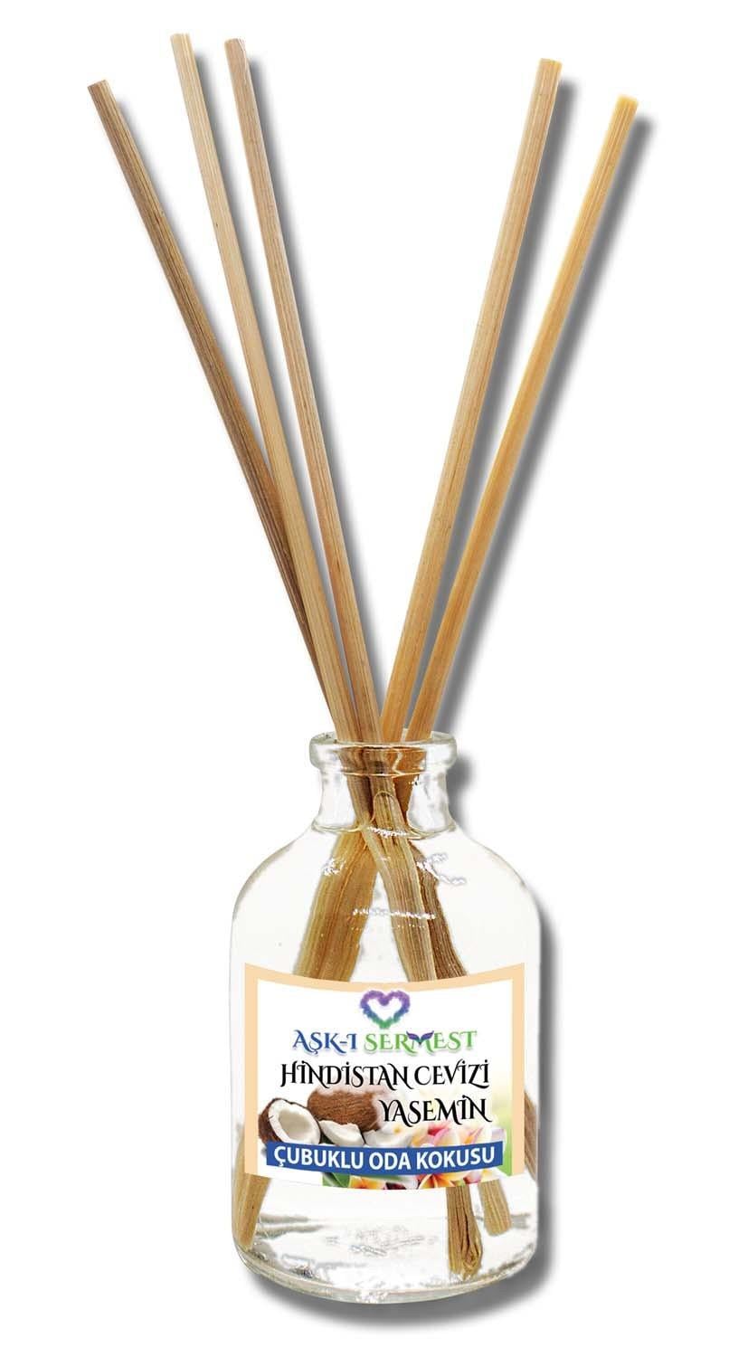 50 ml Silindir Bambu Çubuklu Oda Kokuları Reed Diffuser Oda Parfümü Ortam Kokusu