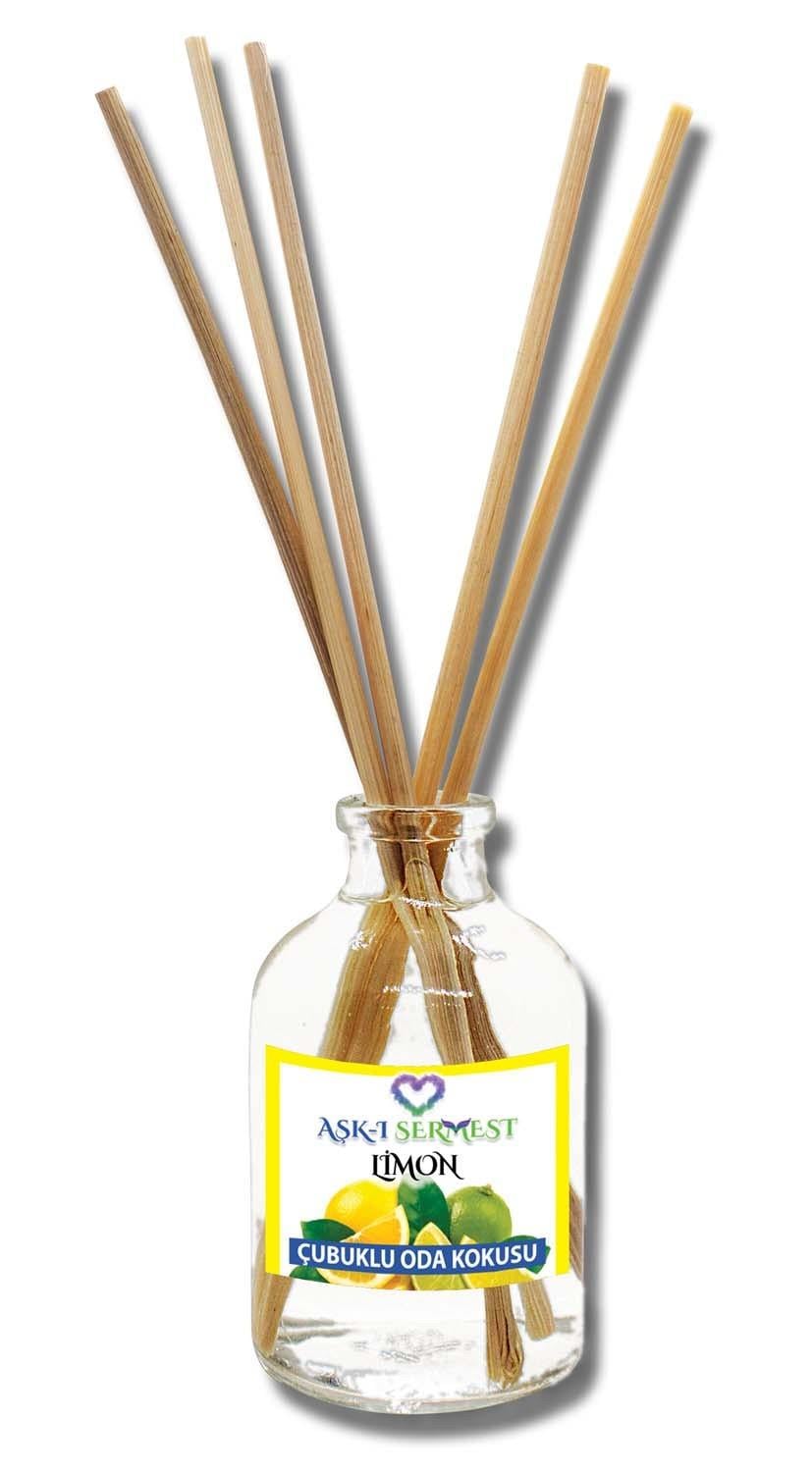 50 ml Silindir Bambu Çubuklu Oda Kokuları Reed Diffuser Oda Parfümü Ortam Kokusu