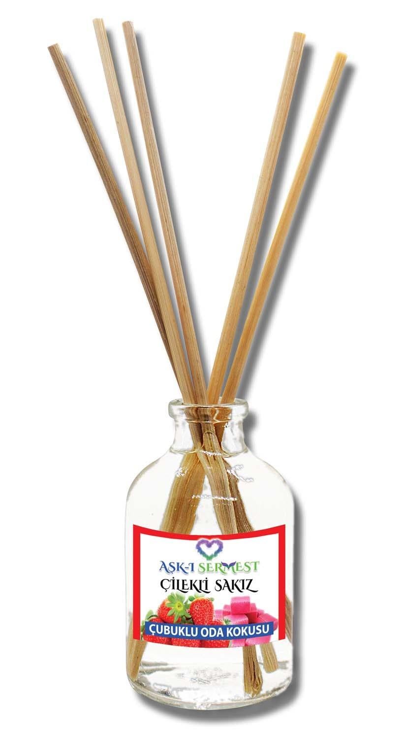 50 ml Silindir Bambu Çubuklu Oda Kokuları Reed Diffuser Oda Parfümü Ortam Kokusu