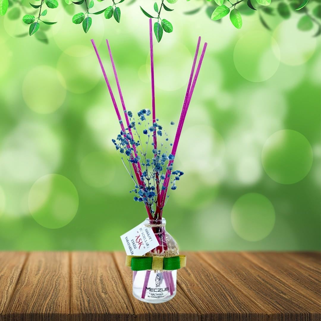 50 ml Silindir Bambu Çubuklu Oda Kokuları Reed Diffuser Oda Parfümü Ortam Kokusu