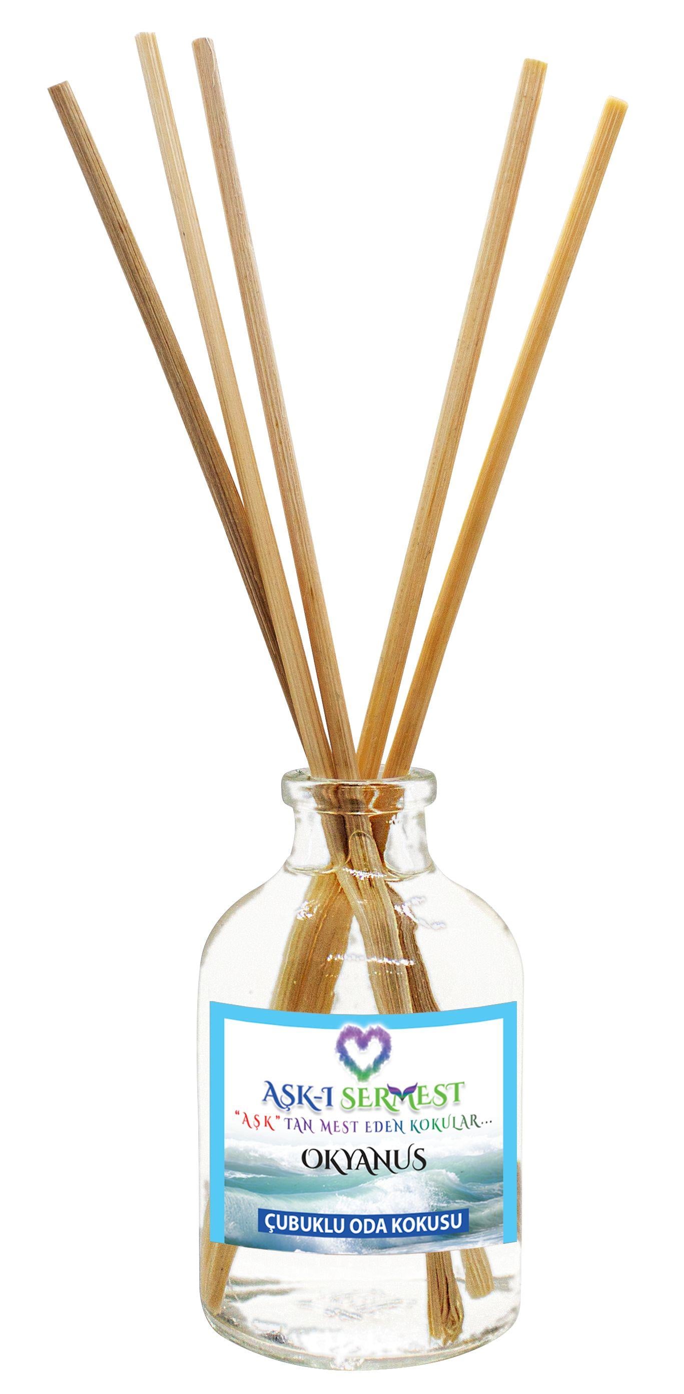 50 ml Silindir Bambu Çubuklu Oda Kokuları Reed Diffuser Oda Parfümü Ortam Kokusu