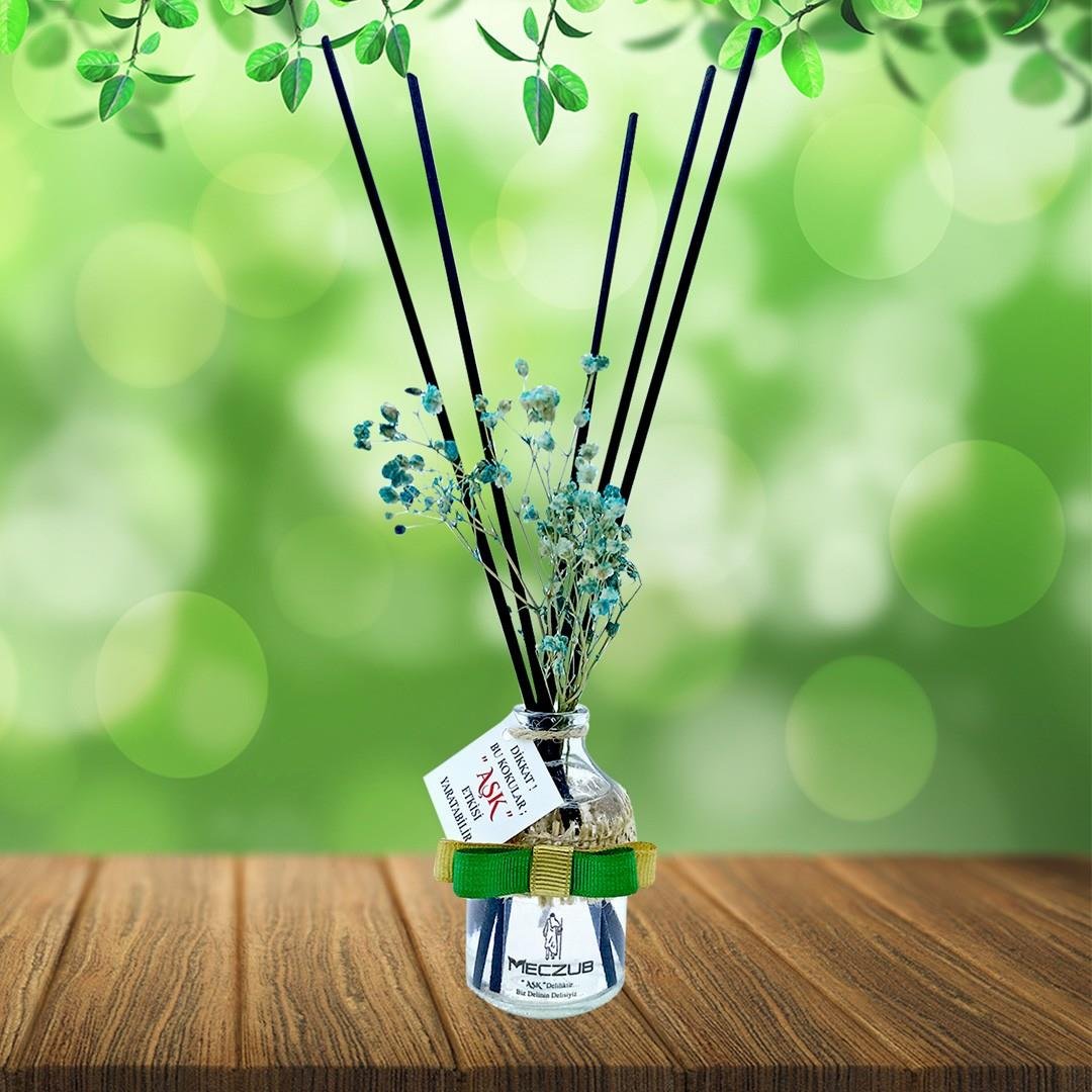 50 ml Silindir Bambu Çubuklu Oda Kokuları Reed Diffuser Oda Parfümü Ortam Kokusu
