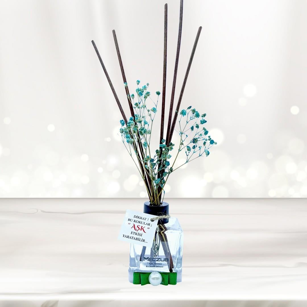 60 ml Küp Bambu Çubuklu Oda Kokuları Reed Diffuser Oda Parfümü Ortam Kokusu