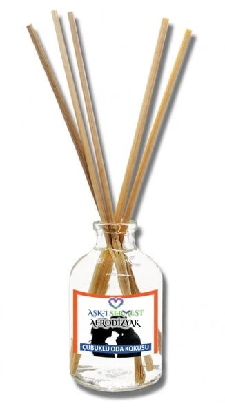 Aşk-ı Sermest Toptan Afrodiziyak Etkili Çiçek Aromalı Bambu Çubuk Oda Kokusu Parfüm,Oval Şişe,100 mL,10 Ad