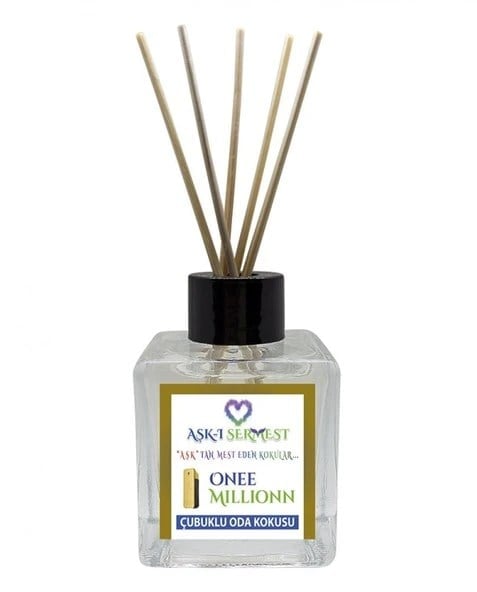 Aşk-ı Sermest Toptan Bahar Esintisi Aromalı Bambu Çubuklu Oda Kokusu Reed Diffuser Ortam Kokusu Parfüm,  Küp Şişe, 60 mL, 5 Adet