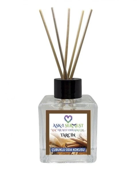 Aşk-ı Sermest Toptan Çikolata&Coconut Aromalı Bambu Çubuklu Oda Kokusu Reed Diffuser Ortam Kokusu Parfüm,  Küp Şişe,  120 mL, 3 Adet