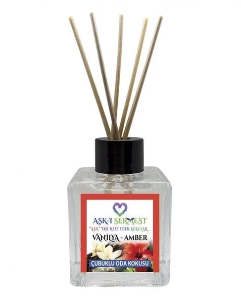 Aşk-ı Sermest Toptan Kenzoo Çiçek Aromalı Bambu Çubuklu Oda Kokusu Reed Diffuser Ortam Kokusu Parfüm,  Küp Şişe,  120 mL, 5 Adet