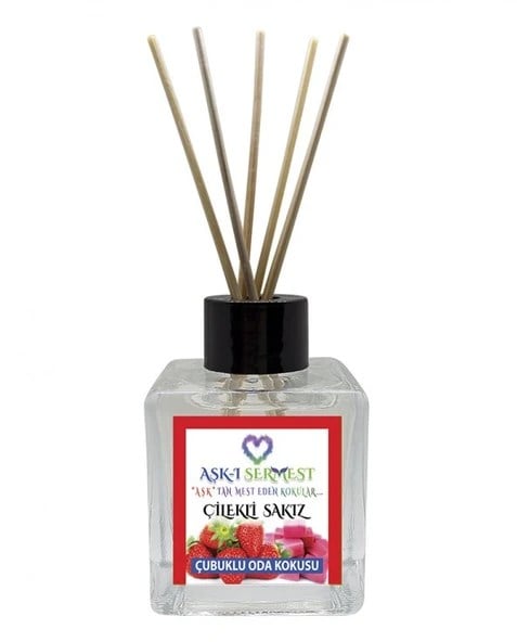 Aşk-ı Sermest Toptan Lacosstee Redd Çiçek Aromalı Bambu Çubuklu Oda Kokusu Reed Diffuser Ortam Kokusu Parfüm,  Küp Şişe,  200 mL, 3 Ad