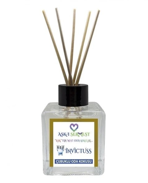 Aşk-ı Sermest Toptan Limon Aromalı Bambu Çubuklu Oda Kokusu Reed Diffuser Ortam Kokusu Parfüm,  Küp Şişe, 60 mL, 5 Adet