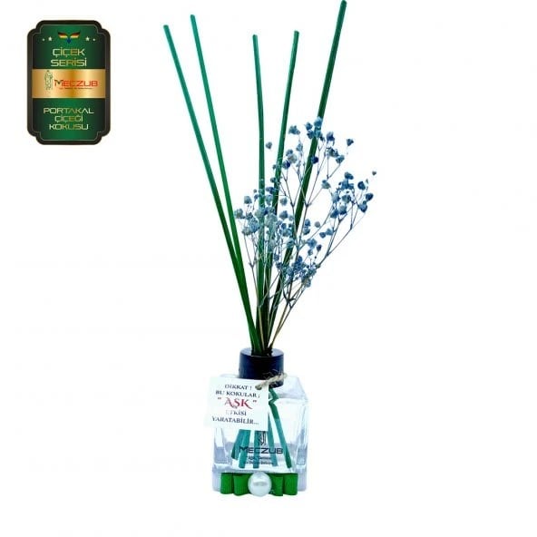 Aşk-ı Sermest Toptan Meczub Çiçek Serisi Portakal Çiçeği Kokulu 5 x 60 ml küp Şişe Bambu Çubuklu Ortam Kokusu Reed Diffuser Oda Kokusu