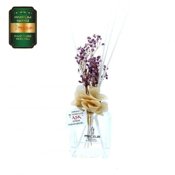 Aşk-ı Sermest Toptan Meczub Parfüm Serisi İnvictuss Kokulu 10 x 120 ml küp Şişe Bambu Çubuklu Ortam Kokusu Reed Diffuser Oda Kokusu
