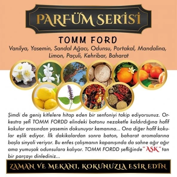 Aşk-ı Sermest Toptan Meczub Parfüm Serisi Tomm Fordd Kokulu 10 x 12 ml Elma Şişe Oto Kokusu
