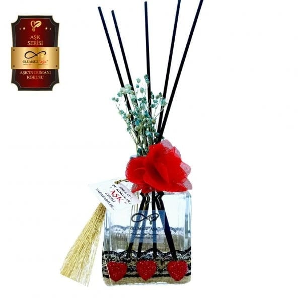 Aşk-ı Sermest Toptan Ölümsüz Aşk Aşk Serisi Aşkın Dumanı Kokulu 10 x 200 ml küp Şişe Bambu Çubuklu Ortam Kokusu Reed Diffuser Oda Kokusu