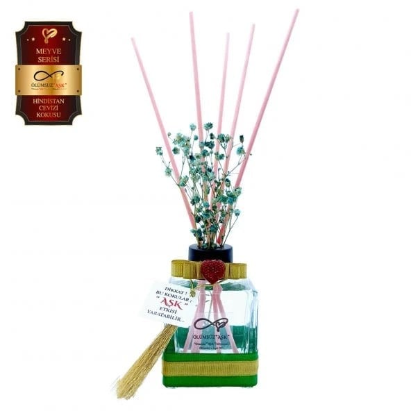 Aşk-ı Sermest Toptan Ölümsüz Aşk Meyve Serisi Hindistan Cevizi Kokulu 5 x 120 ml küp Şişe Bambu Çubuklu Ortam Kokusu Reed Diffuser Oda Kokusu