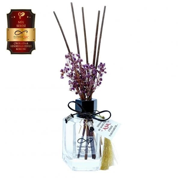 Aşk-ı Sermest Toptan Ölümsüz Aşk Mix Serisi Çikolata & Hindistan Cevizi 3 x 120 ml Köşeli Şişe Bambu Çubuklu Koku