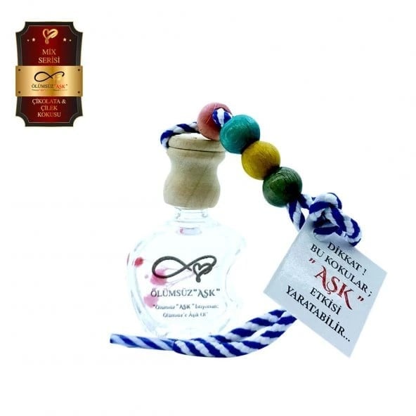 Aşk-ı Sermest Toptan Ölümsüz Aşk Mix Serisi Çikolata & Çilek Kokulu 5 x 12 ml Elma Şişe Oto Kokusu