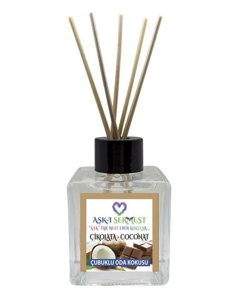 Aşk-ı Sermest Toptan Pariiss Hiltonn Çiçek Aromalı Bambu Çubuklu Oda Kokusu Reed Diffuser Ortam Kokusu Parfüm,  Küp Şişe, 60 mL, 10 Ad