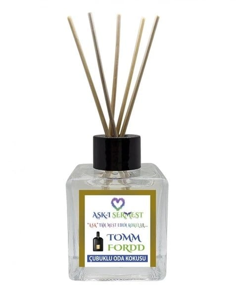Aşk-ı Sermest Toptan Yasemin Aromalı Bambu Çubuklu Oda Kokusu Reed Diffuser Ortam Kokusu Parfüm,  Küp Şişe,  120 mL, 10 Adet