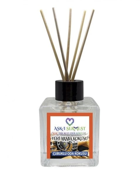 Aşk-ı Sermest Toptan Yeni Araba Kokusu Çiçek Aromalı Bambu Çubuk Oda Kokusu Parfüm, Küp Şişe, 200 mL,10 Ad