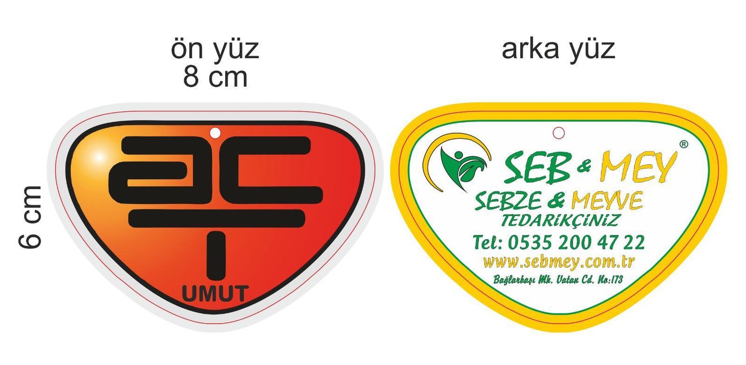 EKO ESANSLI DÜZ KESİMLİ PROMOSYON REKLAMLIK HEDİYELİK KARTON OTO ARAÇ ARABA KOKUSU