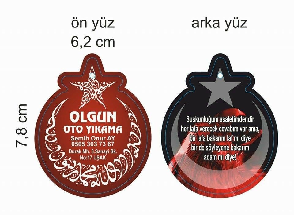 EKO ESANSLI DÜZ KESİMLİ PROMOSYON REKLAMLIK HEDİYELİK KARTON OTO ARAÇ ARABA KOKUSU