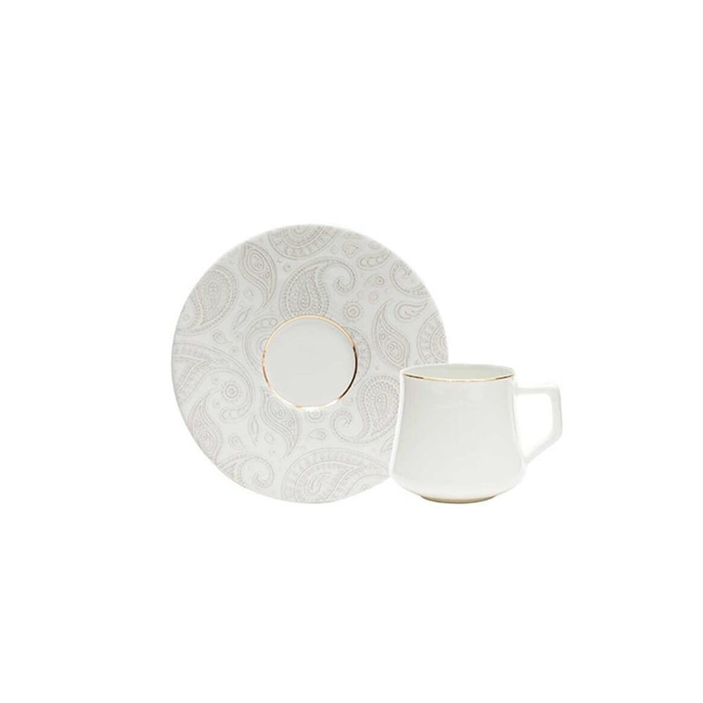 Evaliza Paisley Gold 6 Kişilik Kahve Fincan Takımı