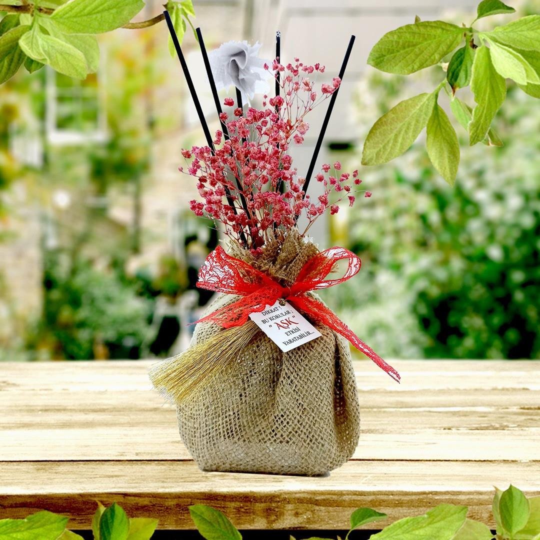 Hasır Seri Bambu Çubuklu Oda Kokuları Reed Diffuser Oda Parfümü Ortam Kokusu