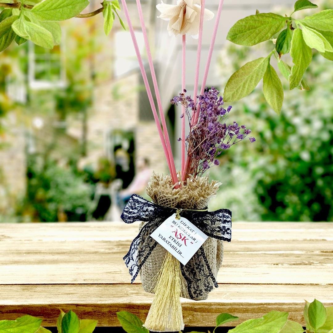 Hasır Seri Bambu Çubuklu Oda Kokuları Reed Diffuser Oda Parfümü Ortam Kokusu