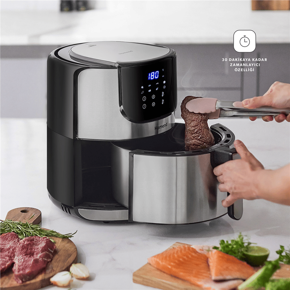 Homend Airfryday 2502H 8 Farklı Program Inox Airfryer