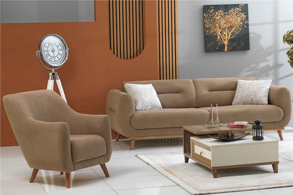 Leydi Coco 3+1 Koltuk Takımı Kahverengi