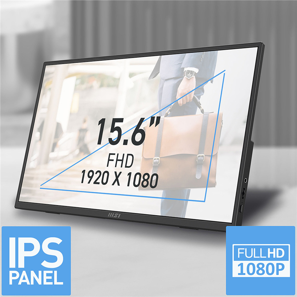 MSI 15.6 PRO MP165 E6 1920x1080 (FHD) 16:9 FLAT IPS 60HZ 4MS PORTATIF MONITOR