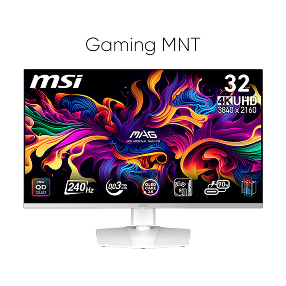 MSI 31.5 MPG 321URX QD-OLED 3840x2160 (UHD) 16:9 FLAT QD-OLED 240HZ 0.03MS ADAPTIVE-SYNC GAMING MONITOR