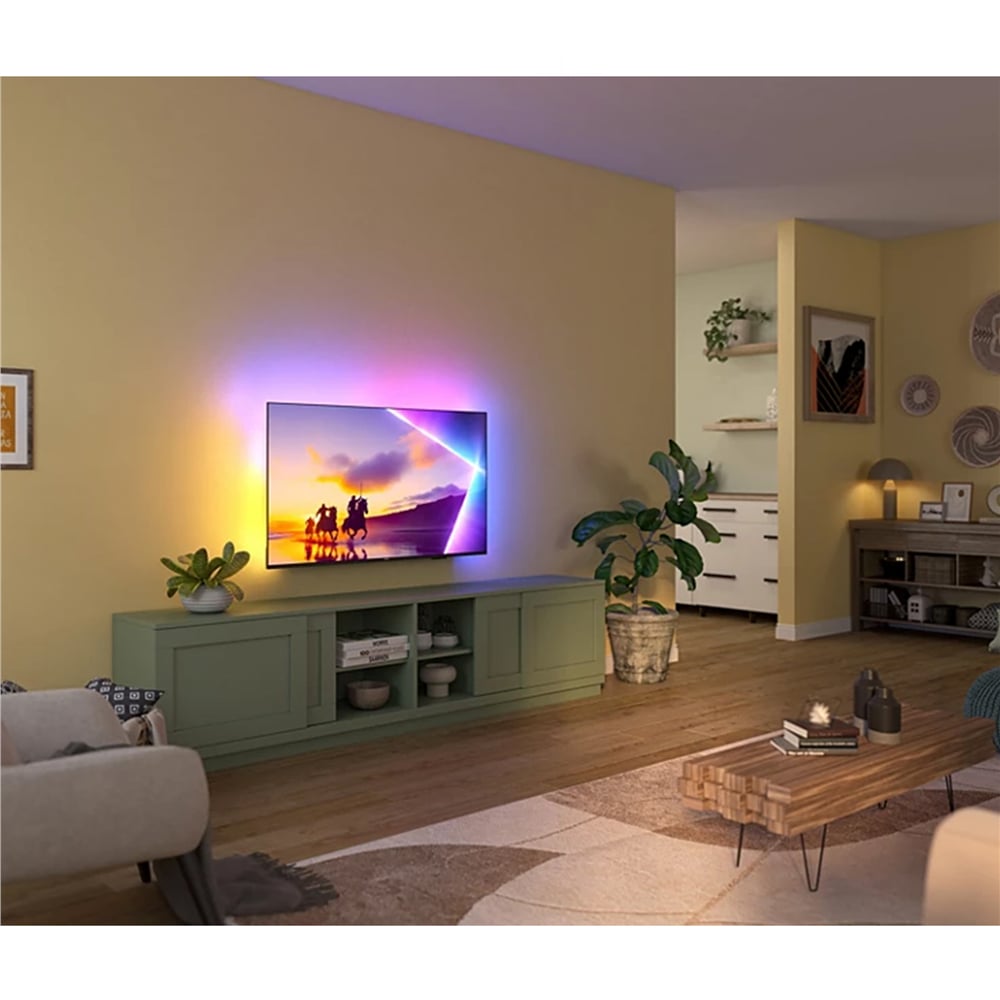 Philips 65PUS8500/62 164 cm 4K Qled TV 3 Taraflı Ambilight Titan OS İşlemci Dolby Atmos 60 Hz Uydulu
