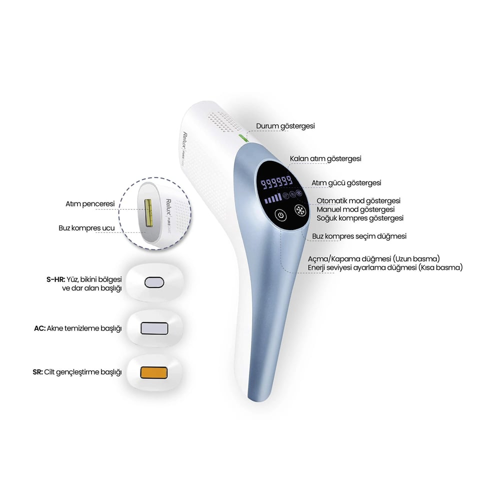 Relux IPL9750 Purecare 1.000.000 Atım Ipl Lazer Epilasyon Cihazı